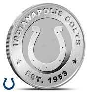 1 oz Silver NFL Indianapolis Colts Round BU