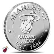 1 oz Silver NBA Miami Heat Round BU