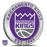 1 oz Silver Colorized NBA Sacramento Kings Round BU
