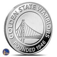 1 oz Silver NBA Golden State Warriors Round BU