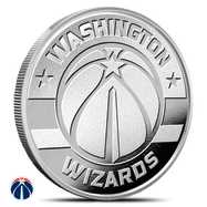 1 oz Silver NBA Washington Wizards Round BU