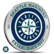 1 oz Silver Colorized MLB Seattle Mariners Round BU