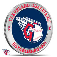 1 oz Silver Colorized MLB Cleveland Guardians Round BU