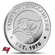 1 oz Silver NFL Tampa Bay Buccaneers Round BU