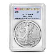 2026 American Eagle 1 oz Silver Coin PCGS MS70 FDOI
