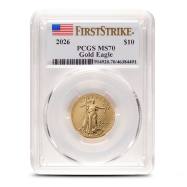 2026 1/4 oz American Gold Eagle Coin PCGS MS70 FS