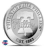 1 oz Silver MLB Philadelphia Phillies Round BU