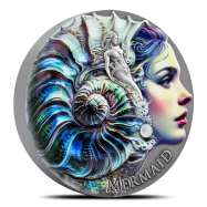 2025 Antique Cameroon Mermaid 2 oz Silver Coin with Box &amp; CoA, High Relief