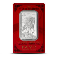 1 oz Silver 2026 Lunar Legend Mile Horse Bar New with Assay | PAMP Suisse