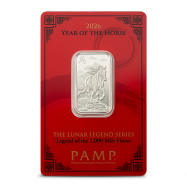 10 Gram Silver 2026 Lunar Legend Mile Horse Bar New with Assay | PAMP Suisse