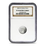 1/10 oz Proof American Platinum Eagle Coin PR/PF70 (Random Year, Varied Label, PCGS or NGC)