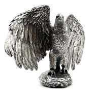 12 oz Antique Finish The Walking Liberty Eagle Silver Statue (New, Box + CoA)