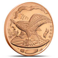 1 oz SilverTowne Eagle and Shield Copper Round (New)