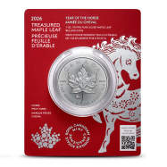 2026 Canadian Treasured Maple Leaf Lunar Horse Privy 1 oz Silver Coin New with Assay