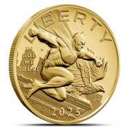 2025-W Proof DC Comics Batman American Liberty 1/2 oz Gold Coin with Box &amp; CoA