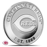 1 oz Silver MLB Cincinnati Reds Round BU