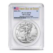 2022 (W) American Eagle 1 oz Silver Coin PCGS MS70 FDOI