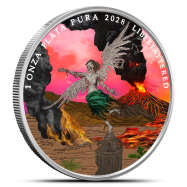 1 oz Silver Colorized Zombucks World Libertattered Round New
