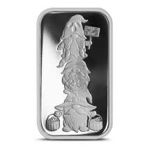 1 oz Silver Stacked Gnomes Trick or Treat Bars (New)