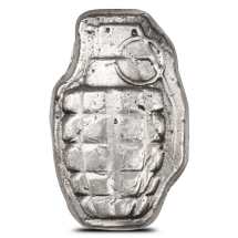 3 oz Silver MK Barz Grenade Hand Poured Bars (New)