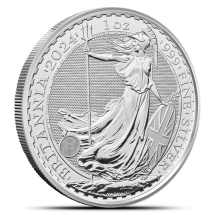 2024 1 oz Silver British Britannia Coins (BU)