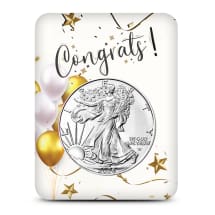 2026 1 oz Silver American Eagle Coins (BU, Congratulations Card)