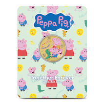 2026 Colorized Aluminum Bronze Tuvalu Peppa Pig Together Forever Coins (In Card)
