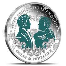 2026 1/2 oz Proof Silver Tuvalu Bridgerton Colin and Penelope Coins (Box + CoA)