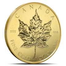 1 oz Gold Canadian Maple Leaf Coins (.999 Pure, Dated 1979-1982)