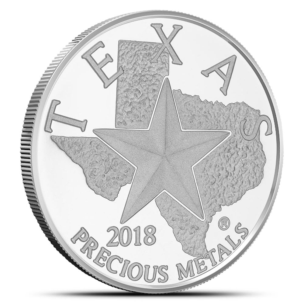 2018 1 oz Texas Mint State Capitol Silver Round l BGASC™