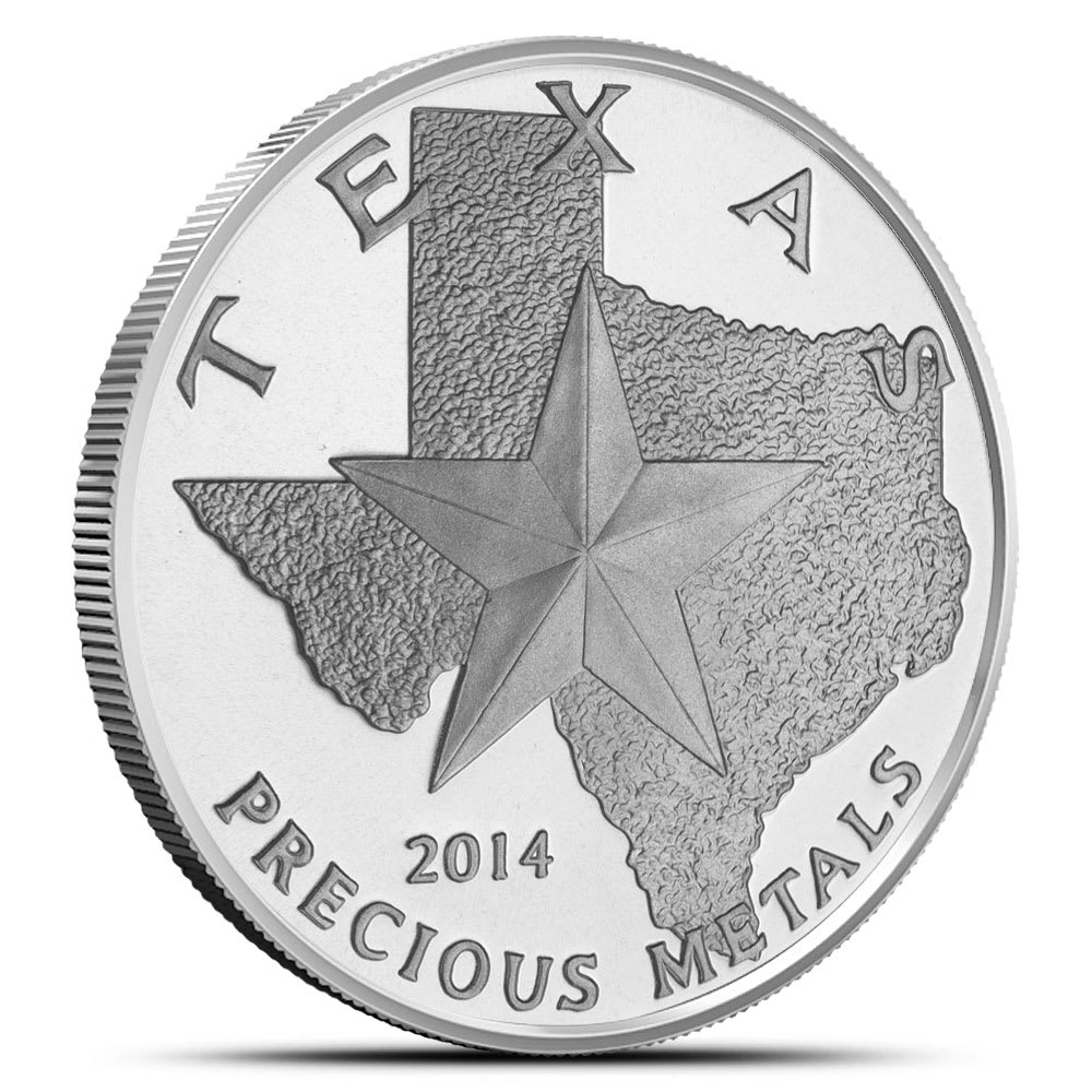 1 oz Silver 2014 Longhorn Round New | Texas Mint - Provident Metals™