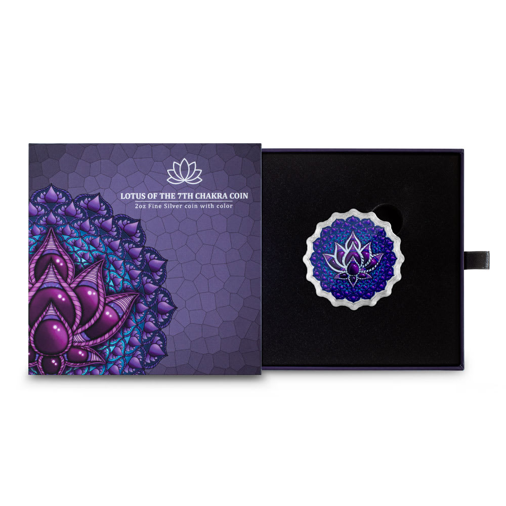 Colorized Solomon Islands Lotus of the 7th Chakra Silver Coin - Provident  Metals™