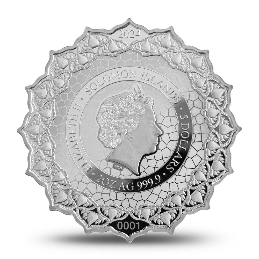 Colorized Solomon Islands Lotus of the 7th Chakra Silver Coin - Provident  Metals™