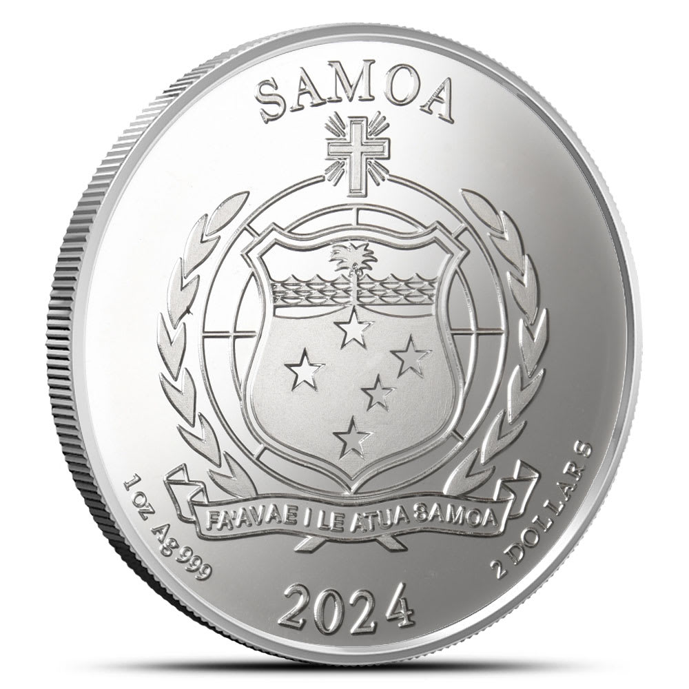 2024 1 oz Colorized Samoa Silver Popeye and Brutus Coin l BGASC™