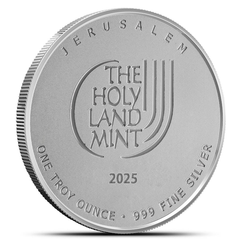 1 oz Silver 2025 Jerusalem Round BU | The Holy Land Mint - Provident Metals™