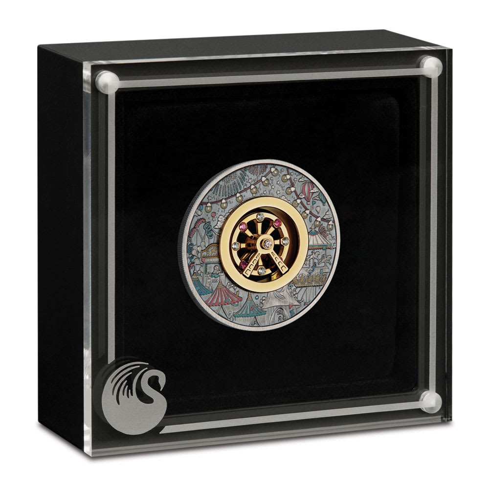 2025 Antique Tuvalu Ferris Wheel 2 oz Silver Coin - Provident Metals™