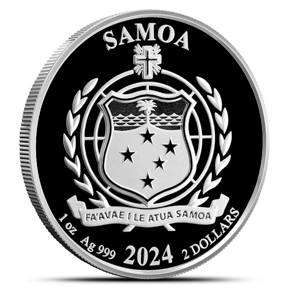 2024 Colorized Samoa Popeye and the Group 1 oz Silver Coin