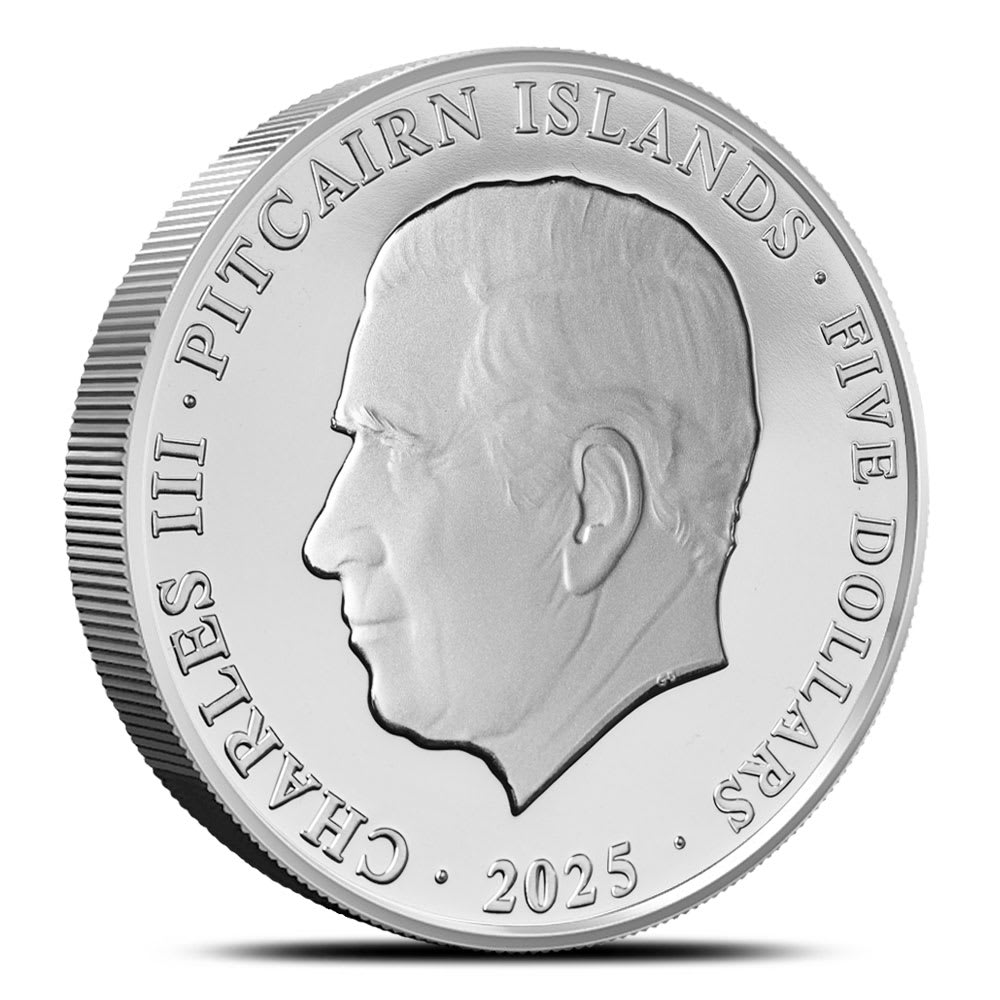 2025 Pitcairn Island Lunar Year of the Snake 2 oz Silver Coin