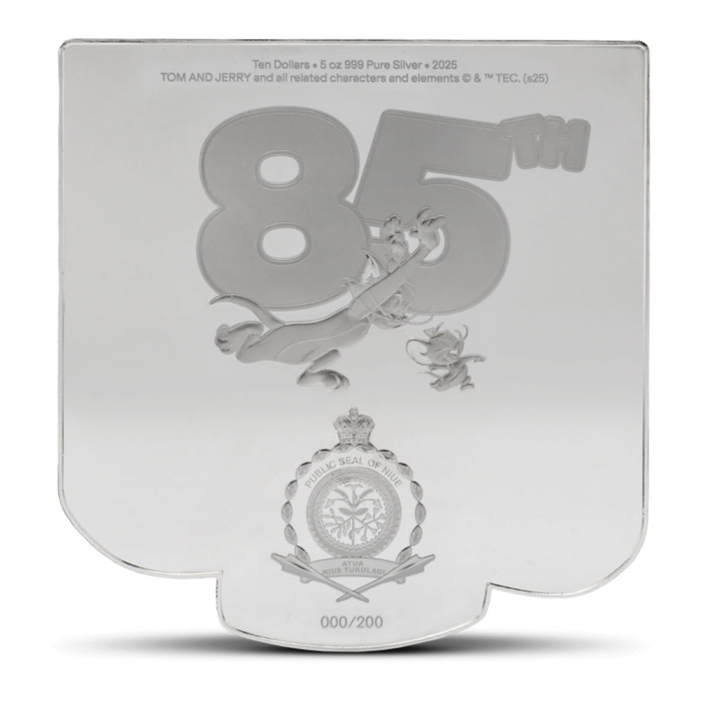 2025 Proof Colorized Niue Tom and Jerry 85th Anniversary Silver
