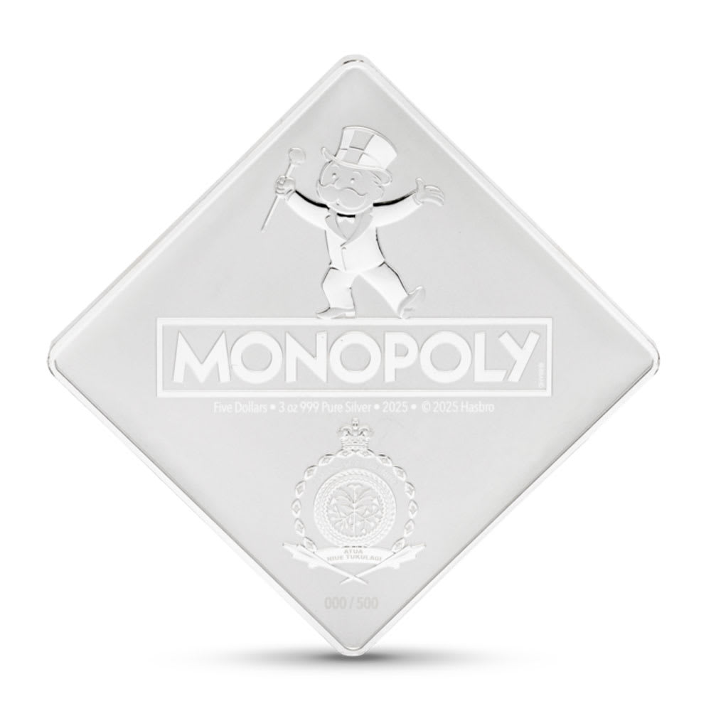 2025 Proof Colorized Niue Monopoly 90th Anniversary Silver Coin