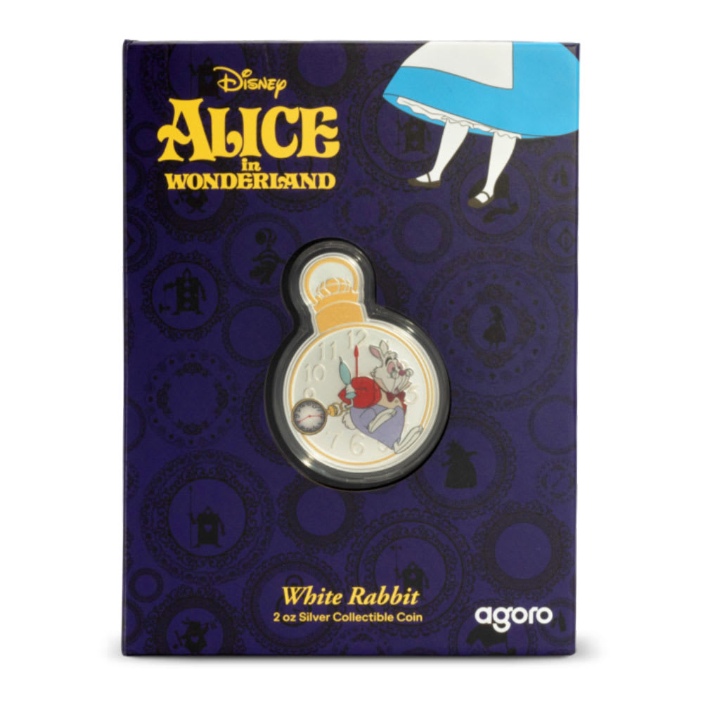 2025 Proof Colorized Niue Alice in Wonderland White Rabbit Silver Coin -  Provident Metals™