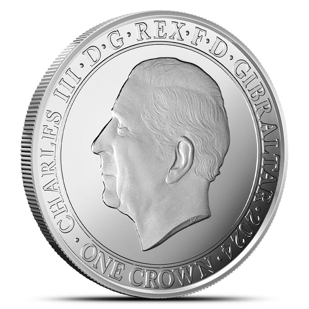 2024 Proof Gibraltar One Crown Penny Red 1 oz Silver Coin - Provident  Metals™