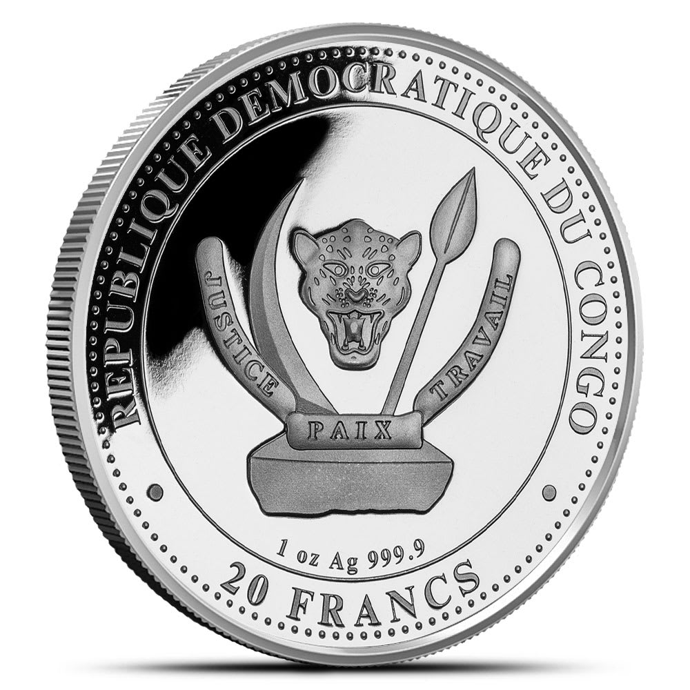 2024 1 oz Congo Silver Utahraptor Coin (BU) l BGASC™