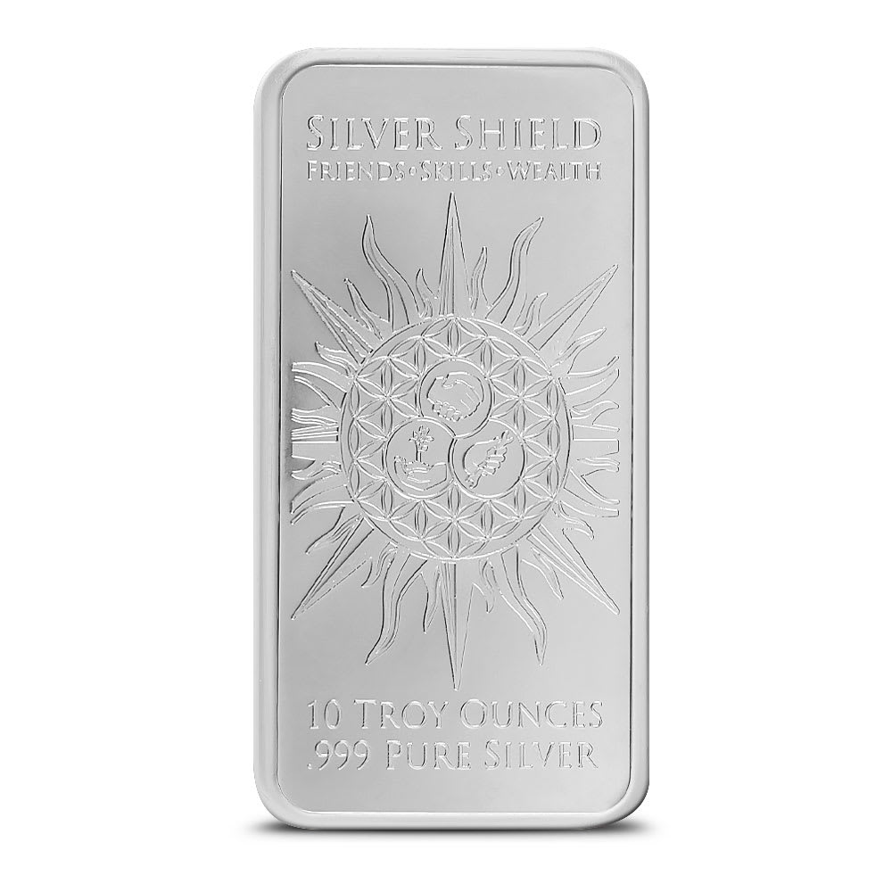10 oz Silver Jesus Clears the Temple Shield Bar New | GSM