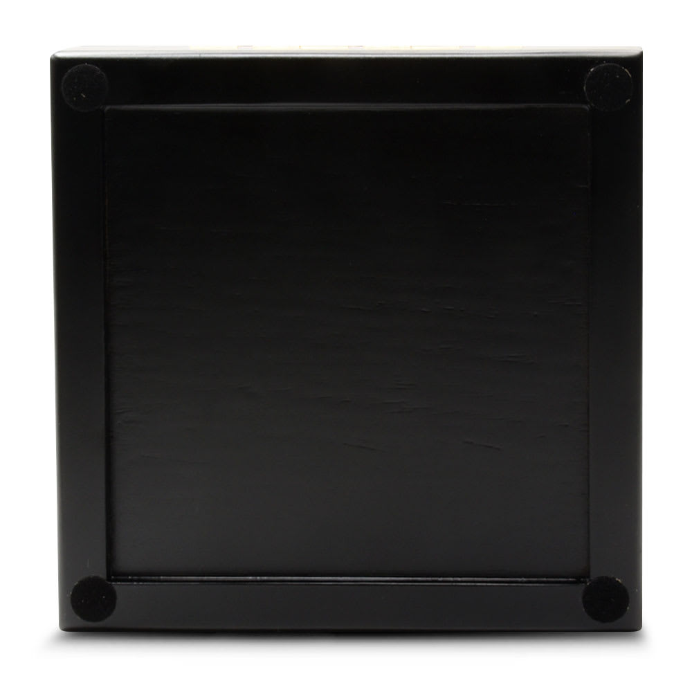 Large Air-Tite Capsule 5x5 Glass Top Black Wooden Display Box