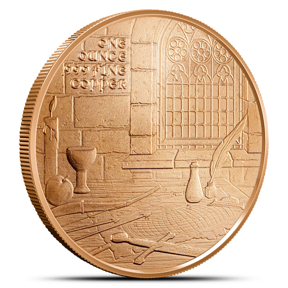 1 oz Copper Medieval Legends Holy Grail Round New - Provident Metals™