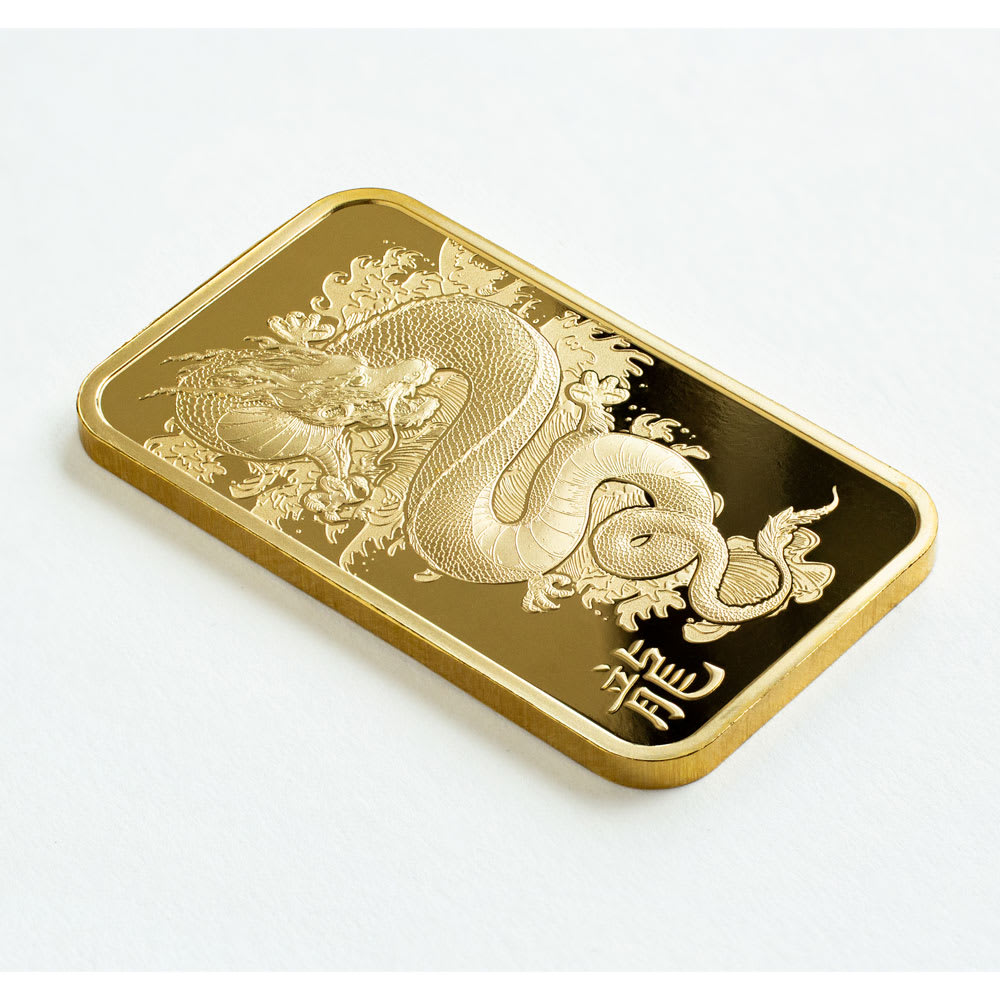 1 oz Gold 2024 Lunar Legend Azure Dragon Bar | PAMP Suisse