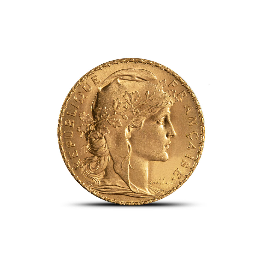 France 20 Franc Rooster Gold Coins AU+ - Provident Metals™