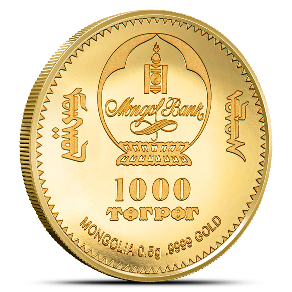 2024 Proof Mongolia Lunar Dragon 1/2 Gram Gold Coin - Provident Metals™