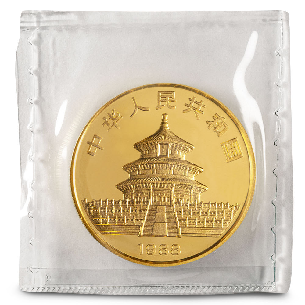1 oz Chinese Gold Panda Coin Random Year, Sealed - Provident Metals™